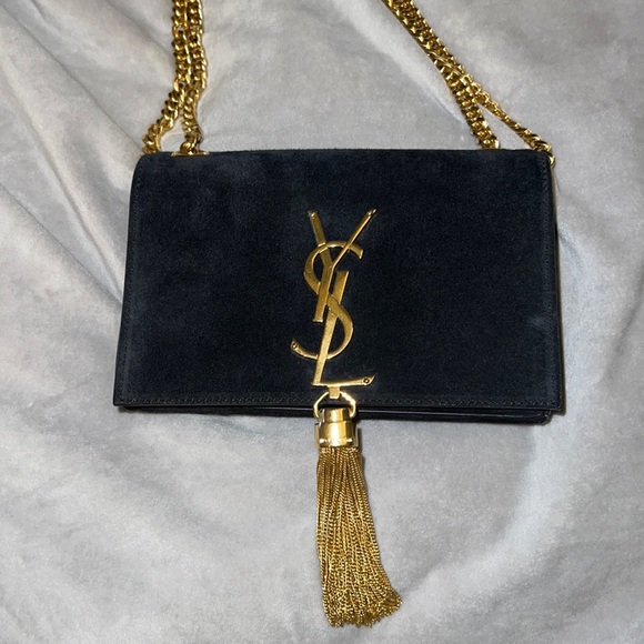 Saint Laurent Handbags - Saint Laurent suede mini Kate tassel bag!